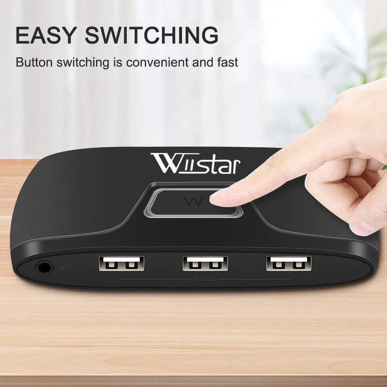 Alt view image 4 of 6 - 2-Port HDMI 2 in 1 out USB KVM Switch Splitter 2x1 3 USB Port For Shared Monitor Keyboard, Mouse Adaptive Printer Controller