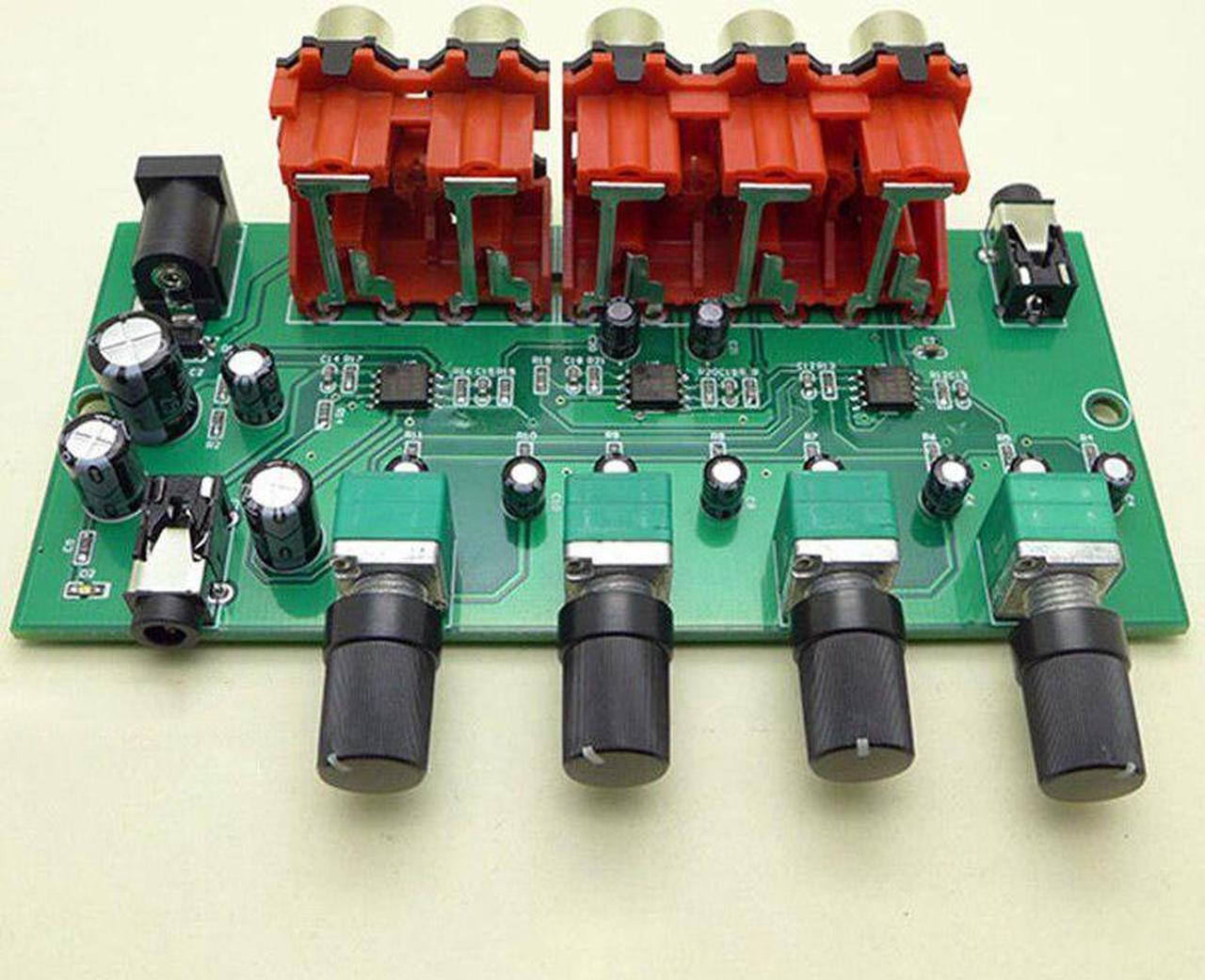 Alt view image 4 of 6 - Multi-Source RCA Mixer Stereo Audio Reverberator Audio Switch Switcher 4 Input 2 Output Driver Headphone Volume Control