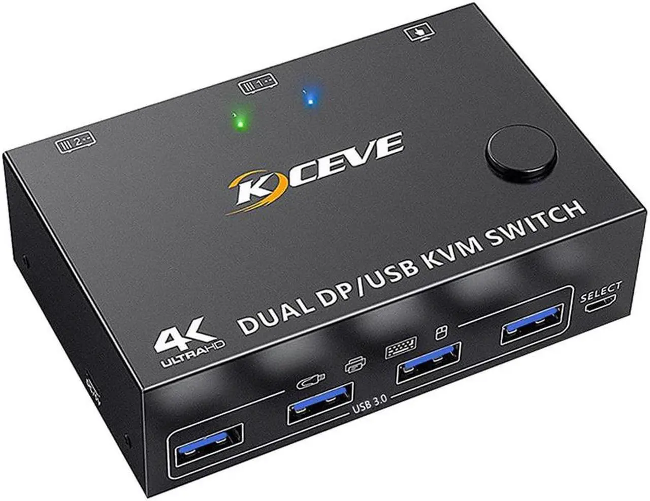 Main image of DisplayPort 1.4 KVM Switch Dual Monitor USB Switcher Controls Splitter DP Extended Display For PC Laptop Sharing Keyboard Mouse
