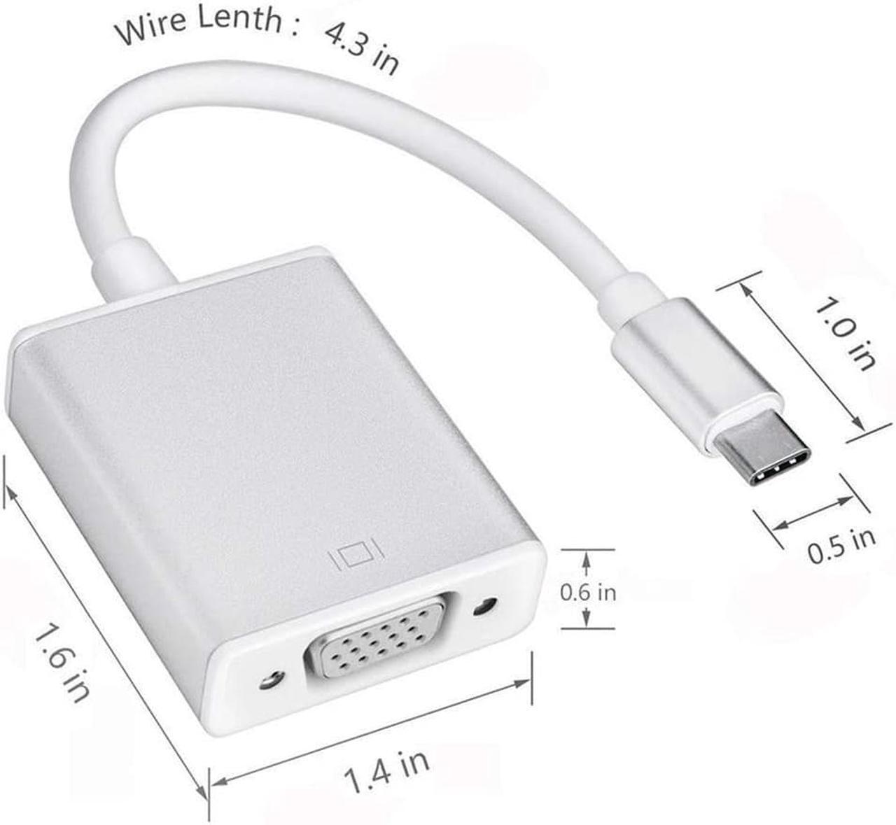 Main image of USB-C to VGA Adapter, Bincolo USB 3.1 Type C (Thunderbolt 3) to VGA Converter Compatible with MacBook Pro, New MacBook, MacBook Air 2018, Dell XPS 13/15, Surface Book 2 and More