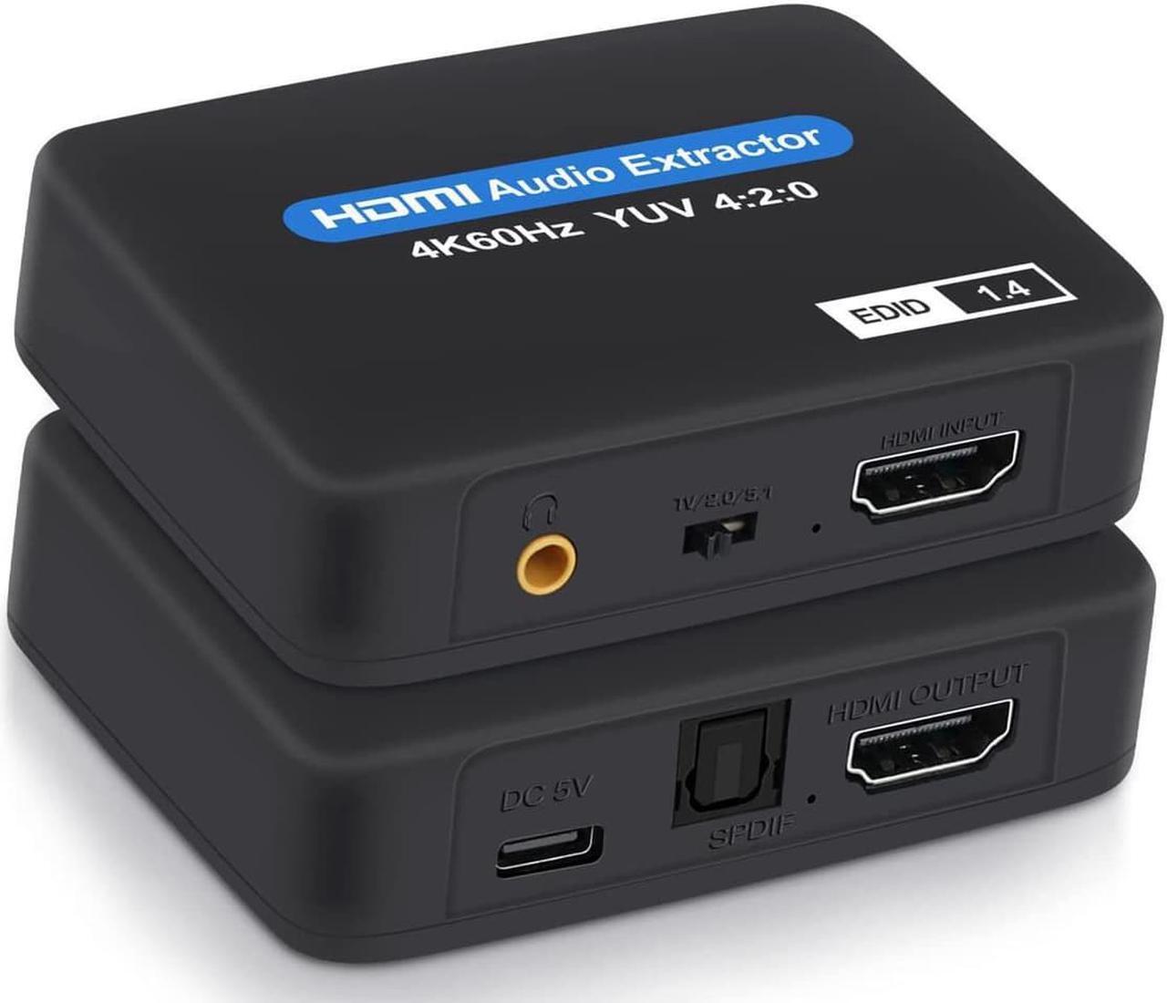 Main image of HDMI Audio Extractor 4K x 2K HDMI to HDMI Optical TOSLINK SPDIF + 3.5mm Stereo Extractor Audio Splitter