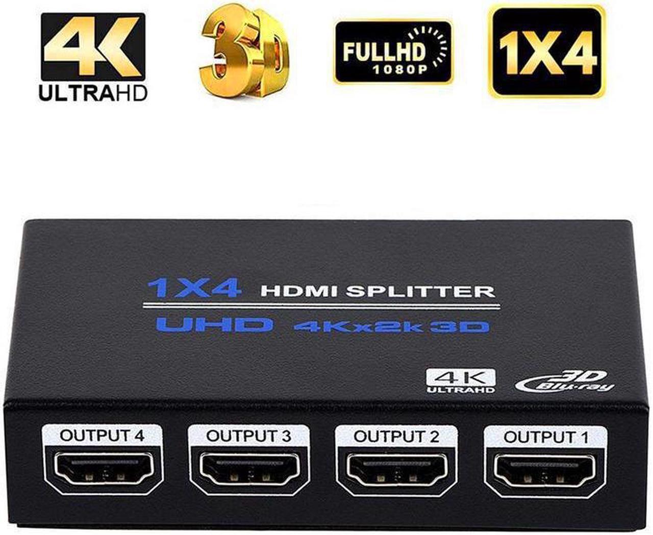 Alt view image 2 of 7 - 4K HDMI Splitter Full HD 1080P Video HDMI Switch 1 In 4 Out HDMI Amplifier 1x4 Video Splitter for HDTV DVD PS3 Xbox