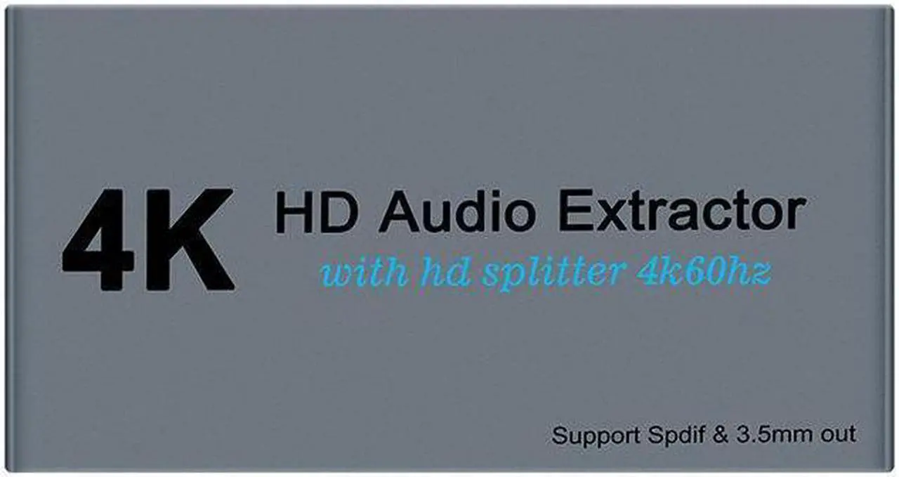 Alt view image 6 of 6 - 4K@60fs HDMI Audio Splitter HDMI2.0 Audio Decoder Audio Extractor HDMI 1 In 2 Out HDMI 1*2 HDCP2.2 (SPDIF+ 3.5mm Jack)