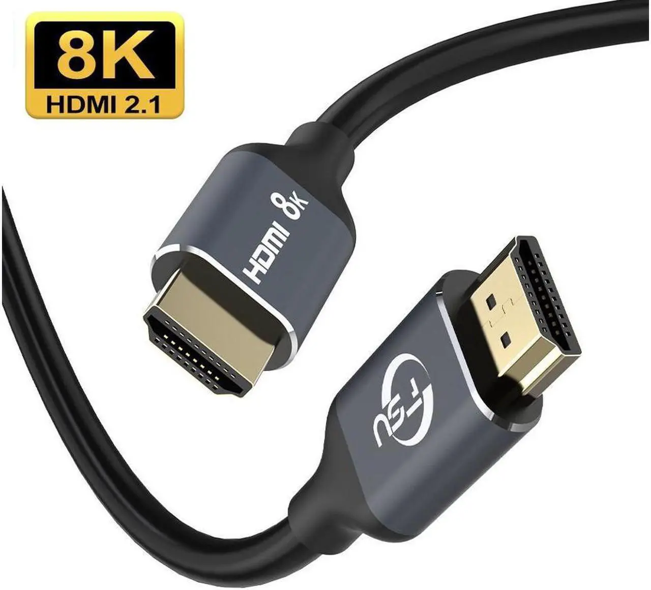 Main image of 1m/3.28ft 2m/6.56ft 8K High Speed HDMI 2.1 Cable [8K/60Hz 4K@120Hz/60Hz] 48Gbps 3D Male to Male HDMI Cable Cord for PS4 HD TV Box Projector Cable