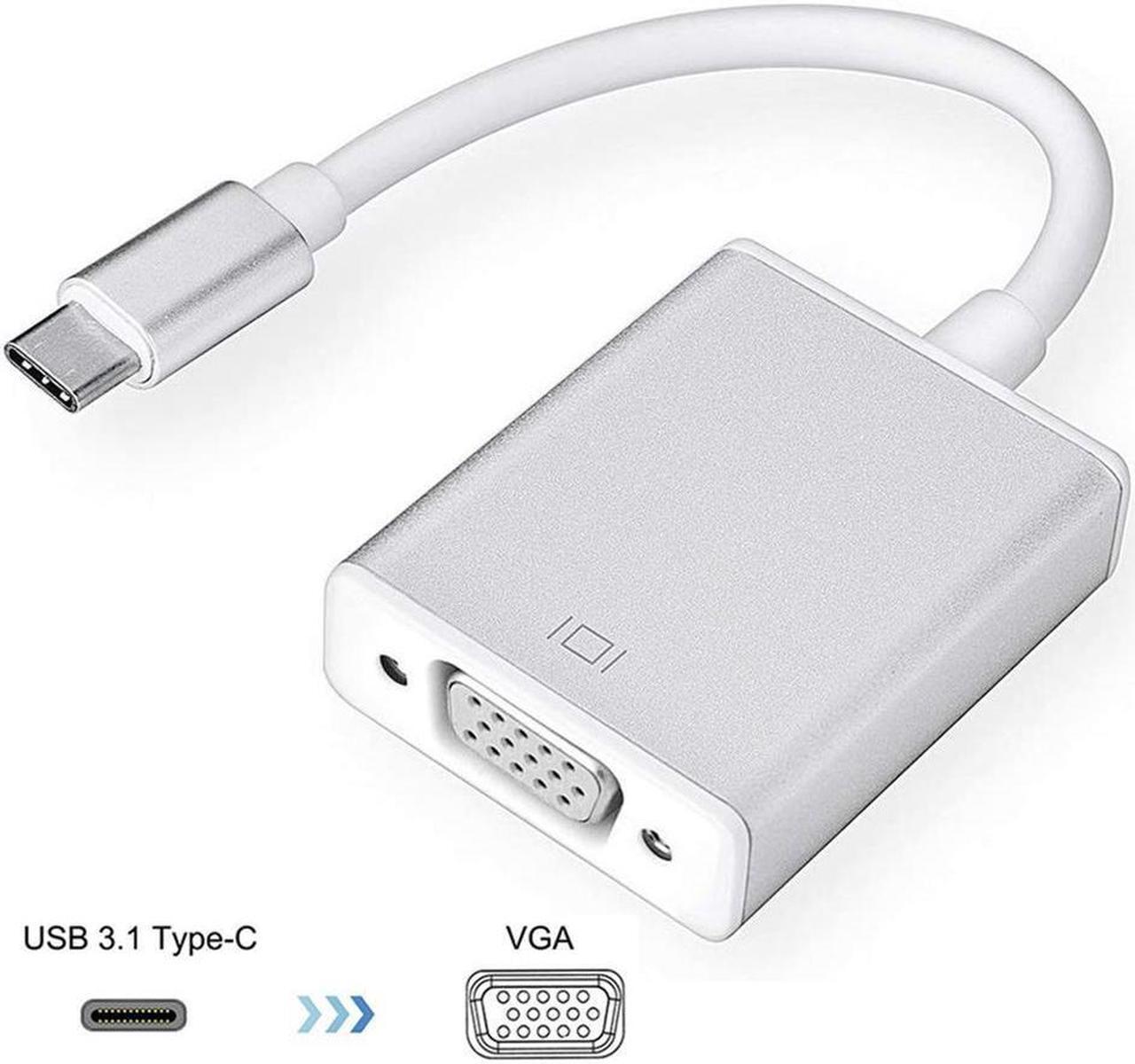 Alt view image 2 of 7 - USB-C to VGA Adapter, Bincolo USB 3.1 Type C (Thunderbolt 3) to VGA Converter Compatible with MacBook Pro, New MacBook, MacBook Air 2018, Dell XPS 13/15, Surface Book 2 and More