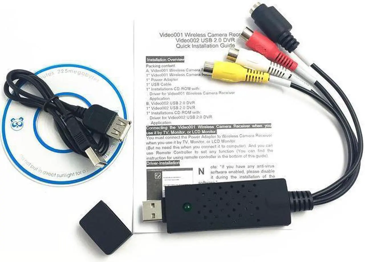 Alt view image 7 of 7 - USB 2.0 Video Adapter Audio Video Capture Card Converter, VHS/ VCR/ Hi8 to Digital DVD Grabber Adapter Support Windows 10/8/7/XP