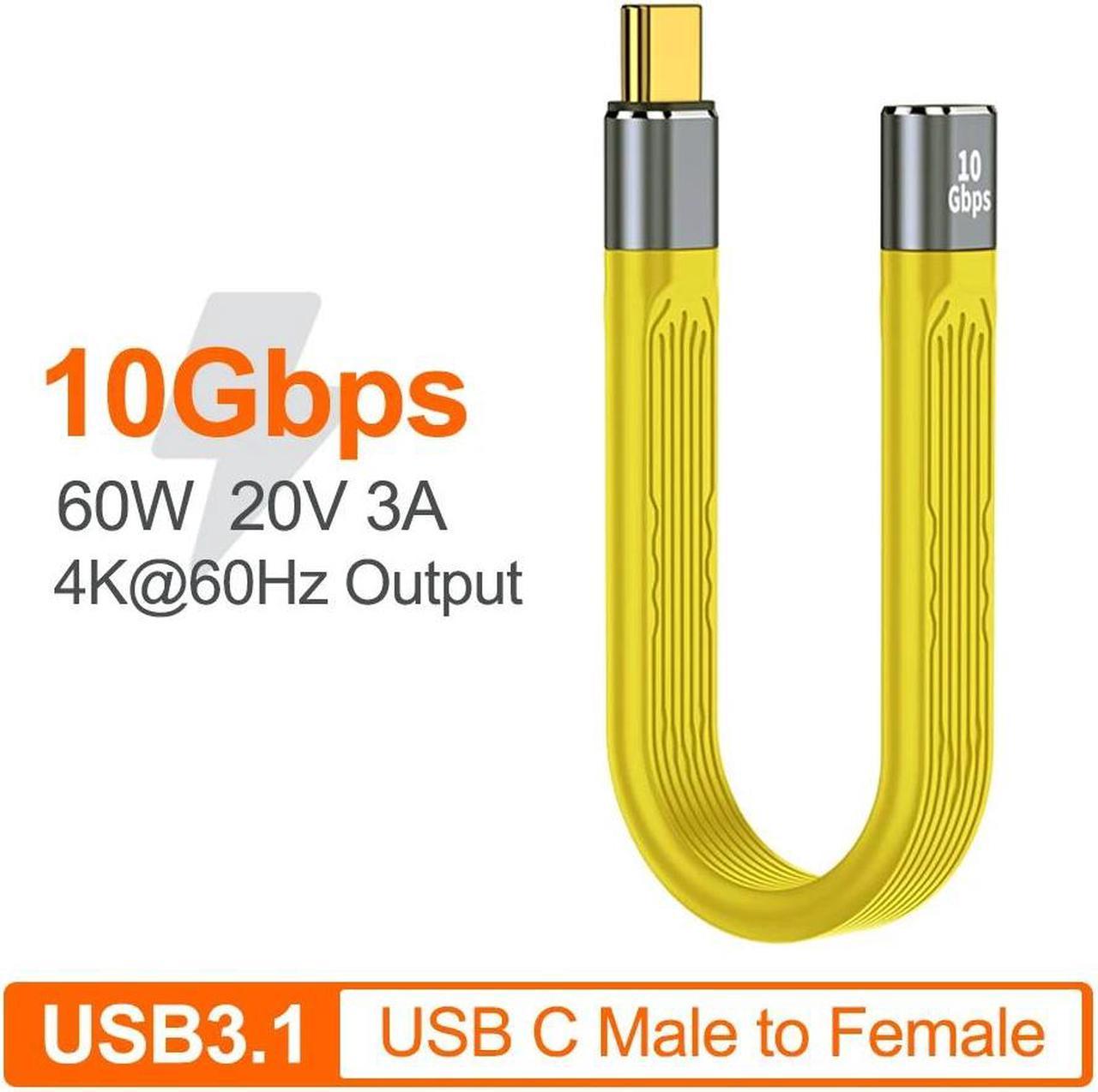 3A 60W 10Gbps Thunderbolt Data Cable PD  Fast Charging USB-C Male to Female Cable 4K 60Hz Cable USB Tipo C Data Cabel