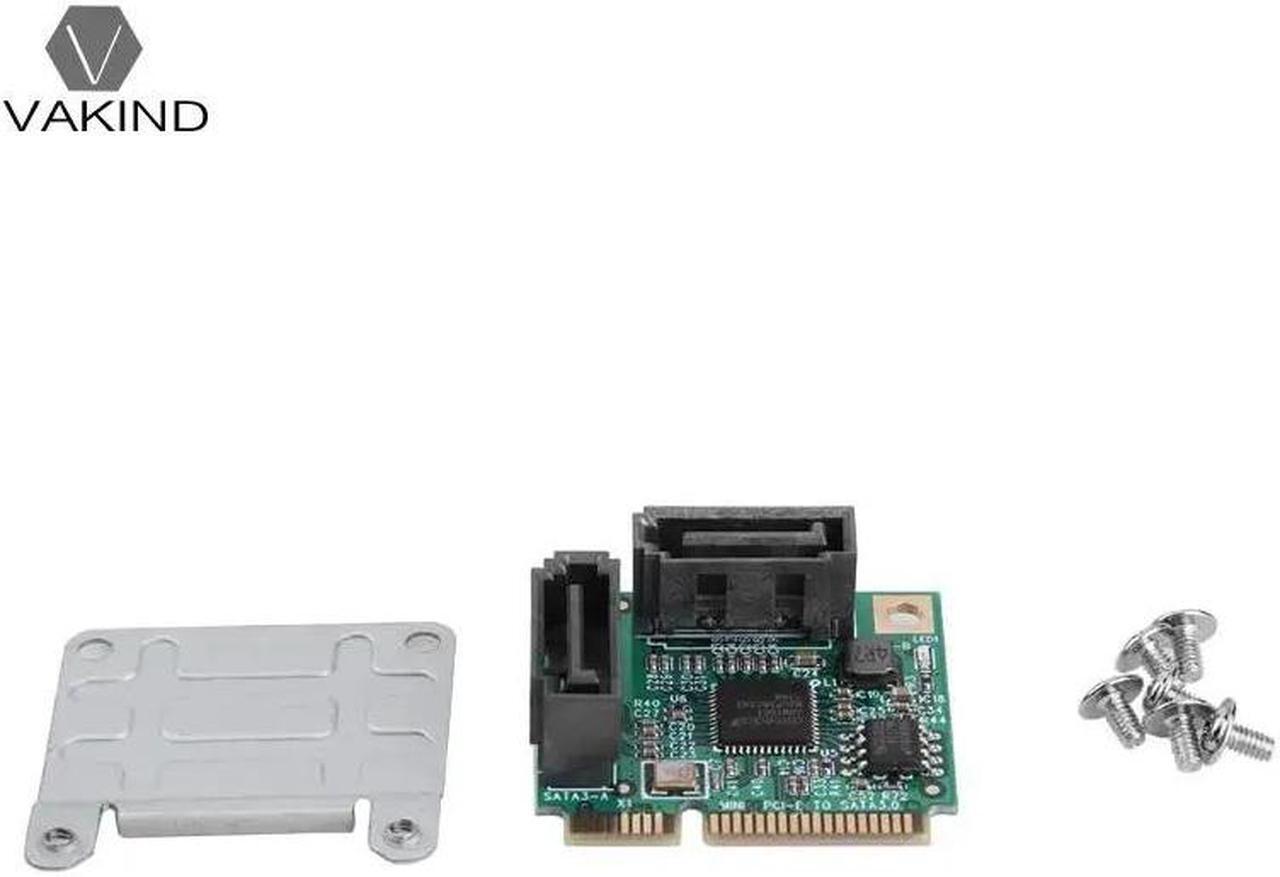 Alt view image 5 of 6 - 2 Ports Mini PCI-E to SATA 3.0 Extension Card High speed PC Hard Drive Accessories for Win8/7/Vista/2003/XP for MAC