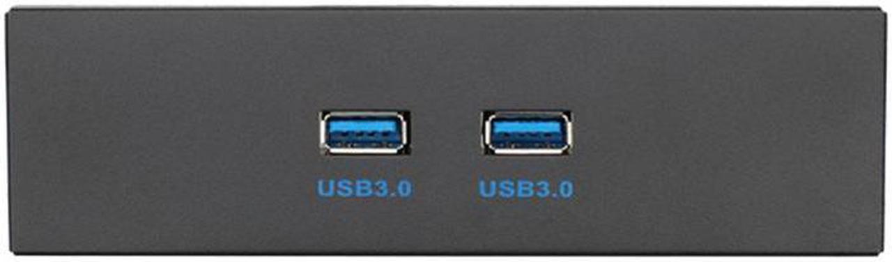 2 Port USB 3.0 5.25" Internal CD-ROM Bay Front Panel USB Hub,Dual USB 3.0 Type A Female to Motherboard USB 20 pin Splitter Adapter w/ 5.25 inch Metal Bracket