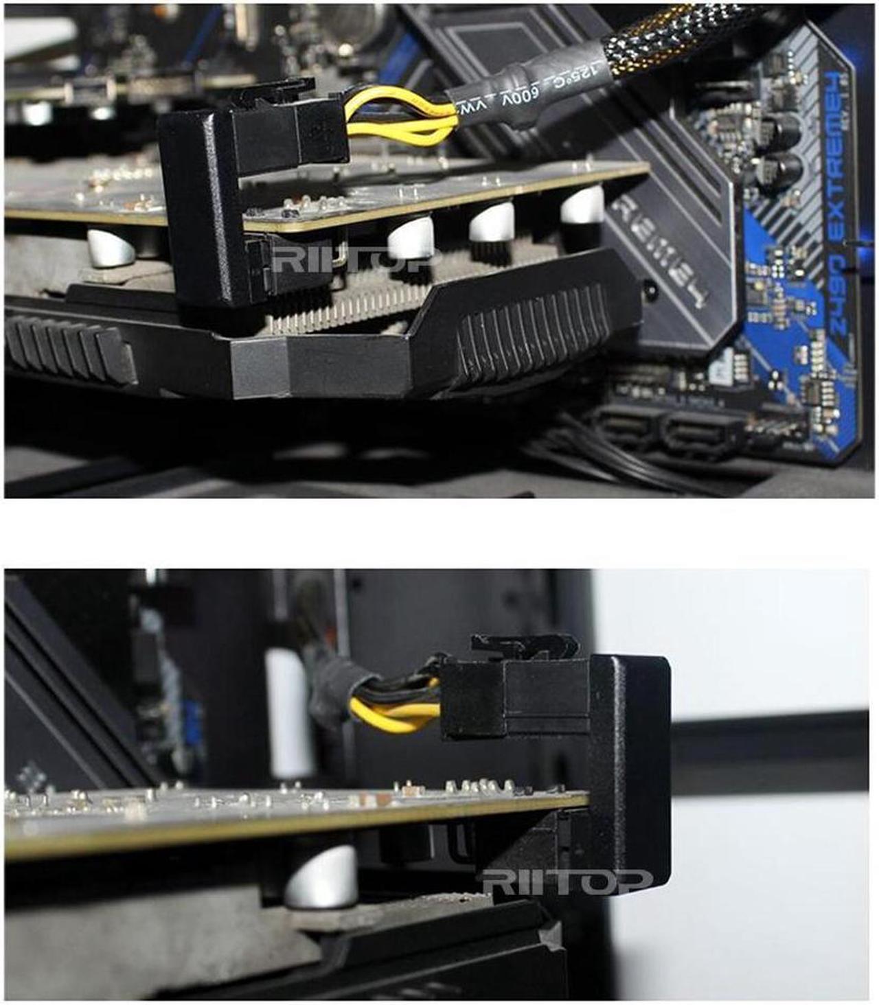 Alt view image 5 of 7 - GPU Power Adapter 8pin VGA PCIe 8 Pin U Turn 180 Degree Angle Connector Power Adapter Board for Desktop Graphics Card-Standard Type 3-Pack