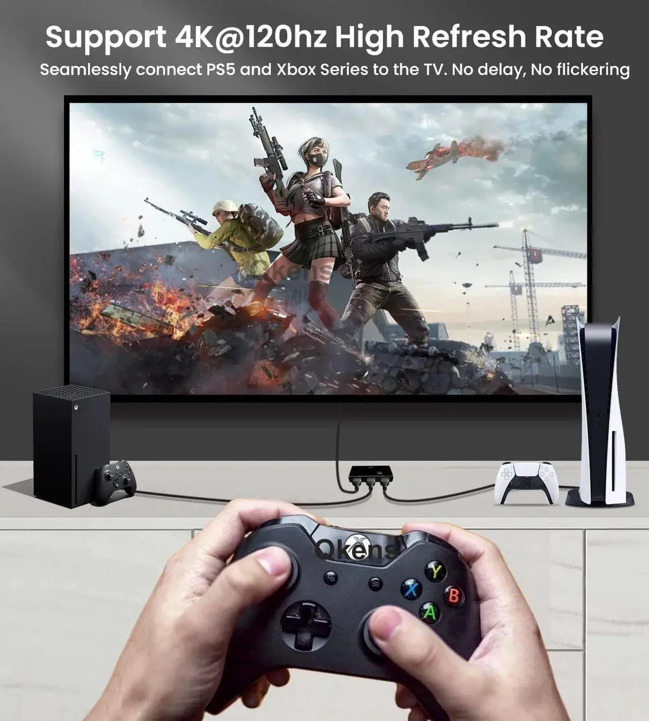 Alt view image 3 of 6 - 8K HDMI Switch 8k60hz 4K@120Hz Switcher 2 in 1 Out Bi-Direction Switch 1080p@240Hz Display Adapter Splitter Converter 1 in 2 Out