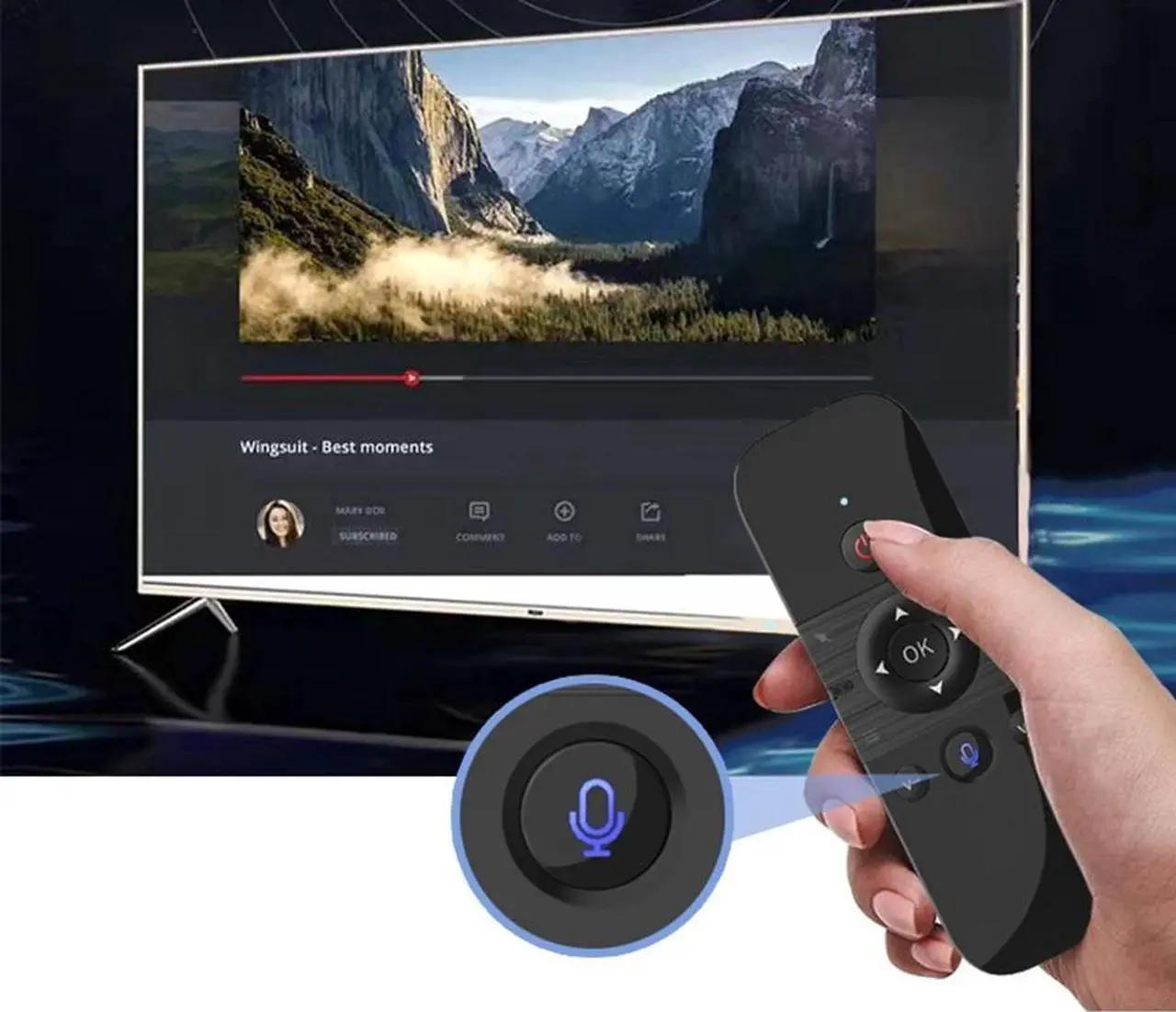 Alt view image 6 of 6 - M8 Voice Remote control Air Mouse 2.4G Mini Wireless Keyboard IR learning Gyro Sensing Lithium Battery For Android TV Box X96