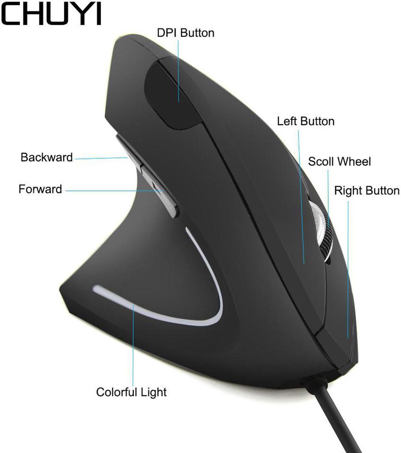 Left Hand Vertical Mouse Ergonomic Gaming Mouse 1600DPI USB Optical Wrist Healthy Mice Mause With Mousepad For PC Computer