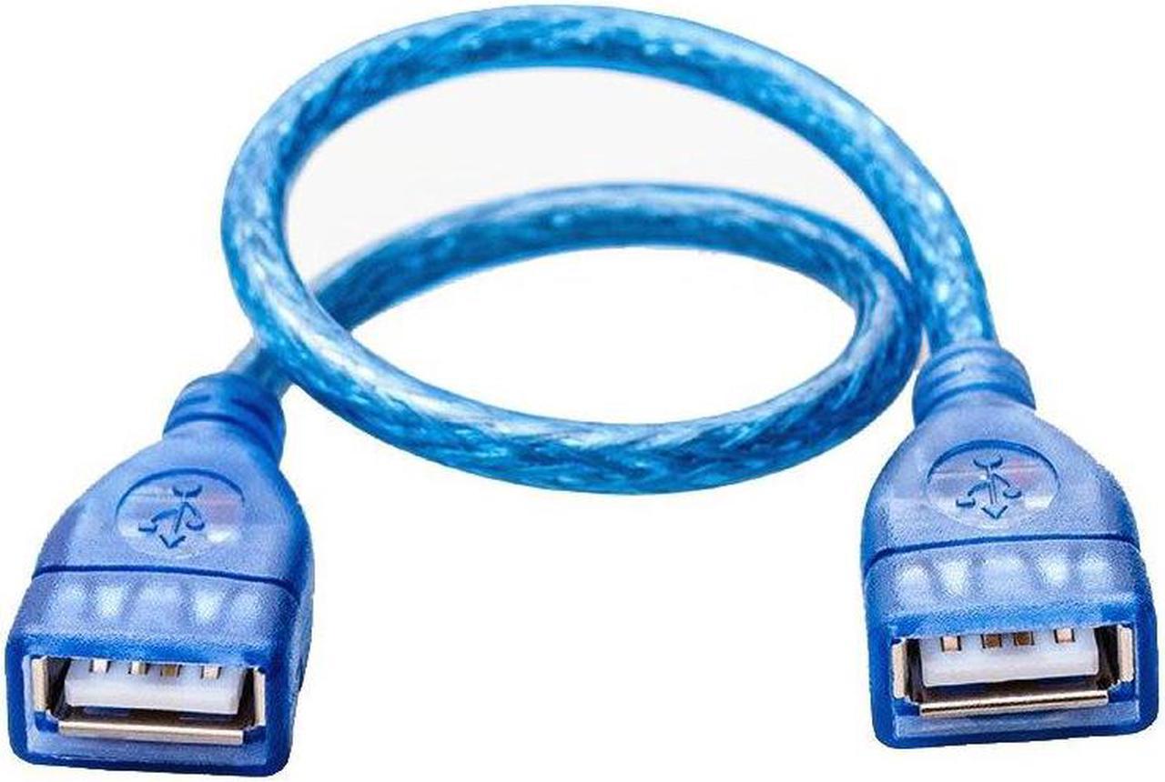 Dual USB 2.0 Female to Female AF/AF Plug Extension Extender Cable Cord High Speed Digital Data Cables