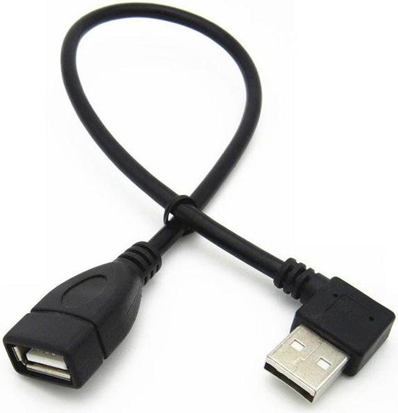 USB Extension Cables 25cm Female Type A USB 2.0 To 90 Degree Male Plug Cable Cord Adapter Left Right Up Down Angle