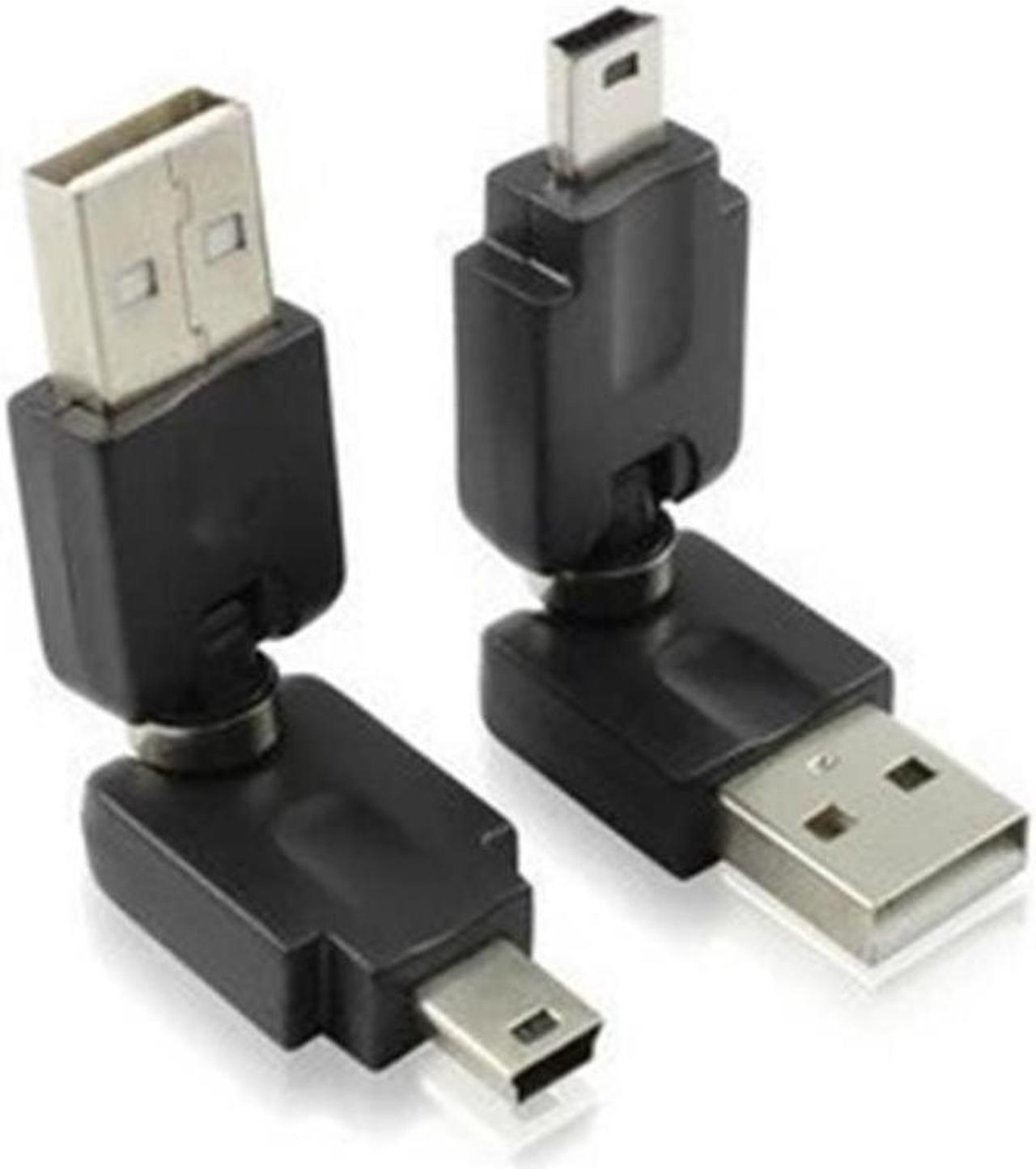 USB 2.0 Male Flexible Angled 360D to Mini USB male 5pin Adapter