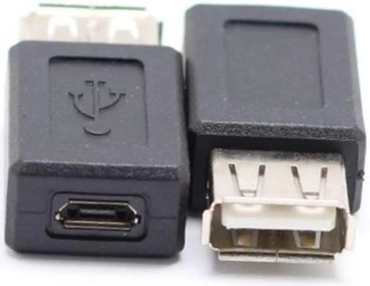Alt view image 3 of 3 - New Black USB 2.0 Type A Female to Micro USB B Female Adapter Plug Converter usb 2.0 to Micro usb connector