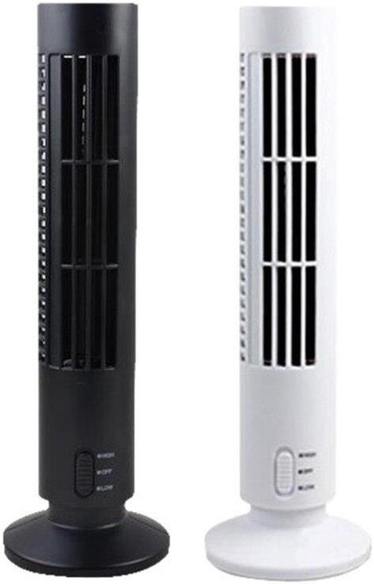 Portable USB Vertical Bladeless Fan, Mini Air Condition Fan Desk Cooling Tower Fan for Home