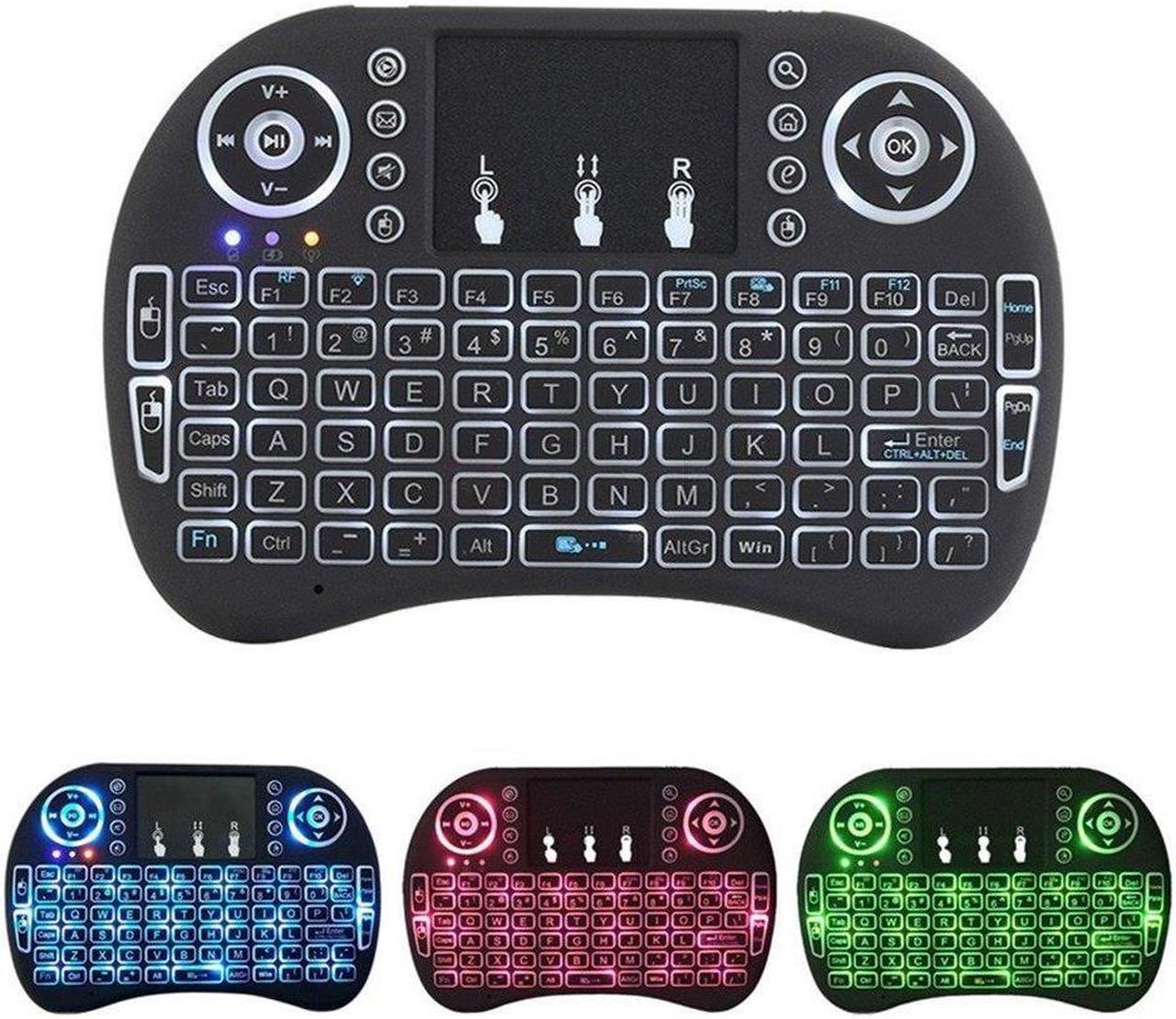 New 3 Color 2.4GHz Backlit Wireless i8 Keyboard Touchpad Fly Air Mouse For PS3 PC TV