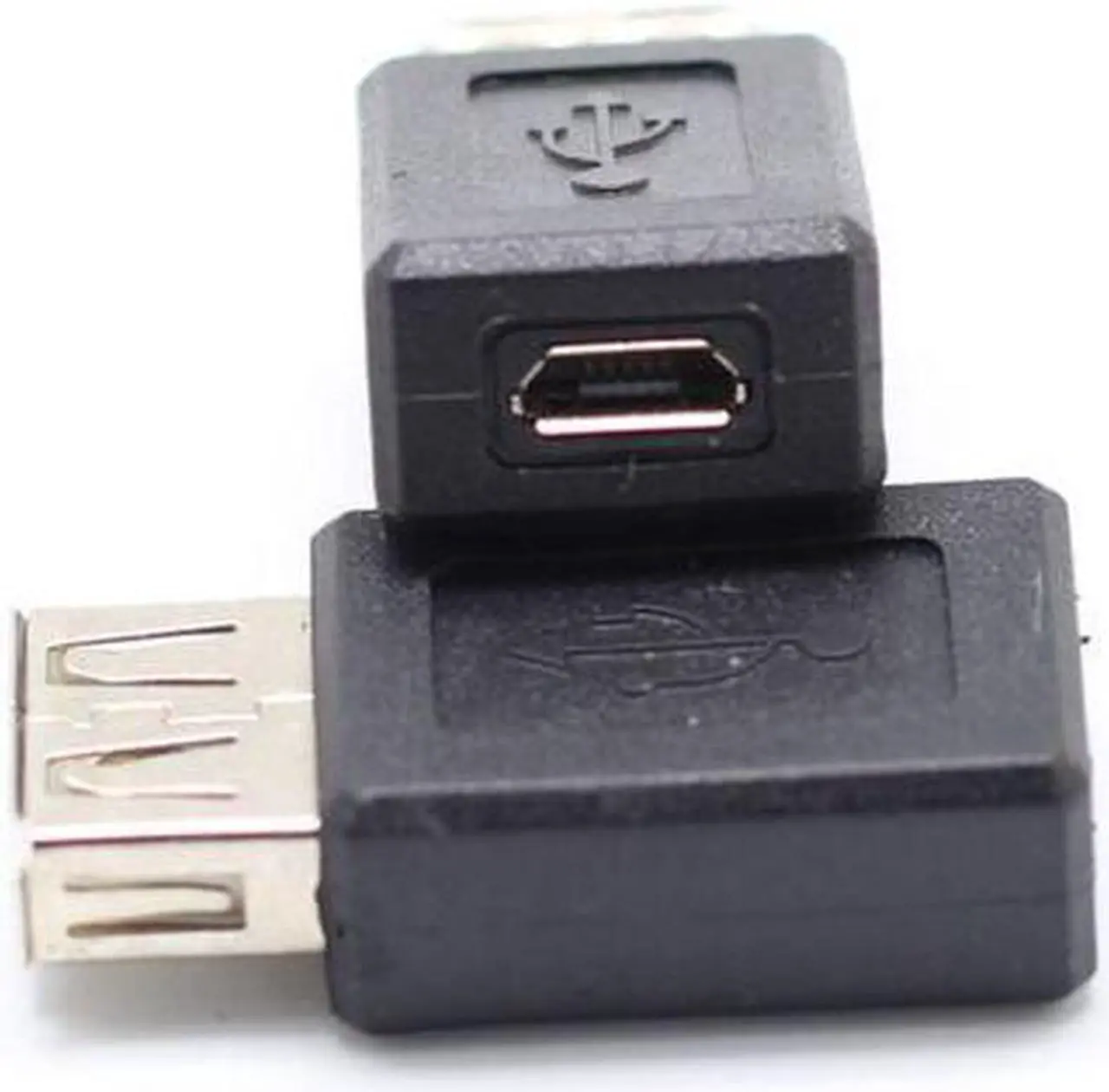 Alt view image 2 of 3 - New Black USB 2.0 Type A Female to Micro USB B Female Adapter Plug Converter usb 2.0 to Micro usb connector
