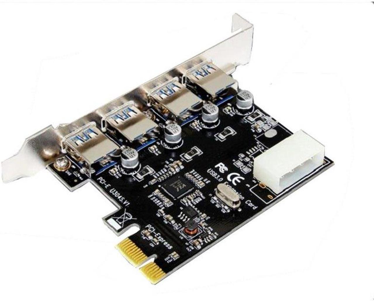 USB3.0 Expansion Card 4 port PCI-E to USB3.0 Computer Expansion Card with 4pin molex Slot Compatible PCI-E X1-X4/X8/X16/Port