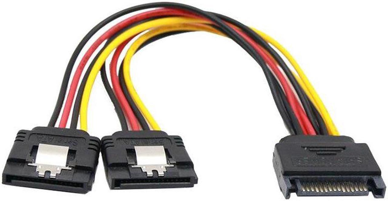 SATA 15 Pin Male To 2 SATA 15 Pin Female 15Pin Power cable HDD Y Splitter Universal Connector Adapter