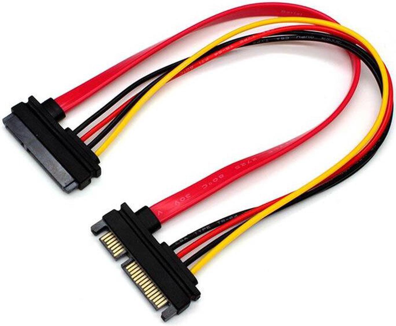 22Pin SATA Cable Male to Female 7+15 Pin Serial ATA SATA Data Power Combo Extension Cable Connector Conterver