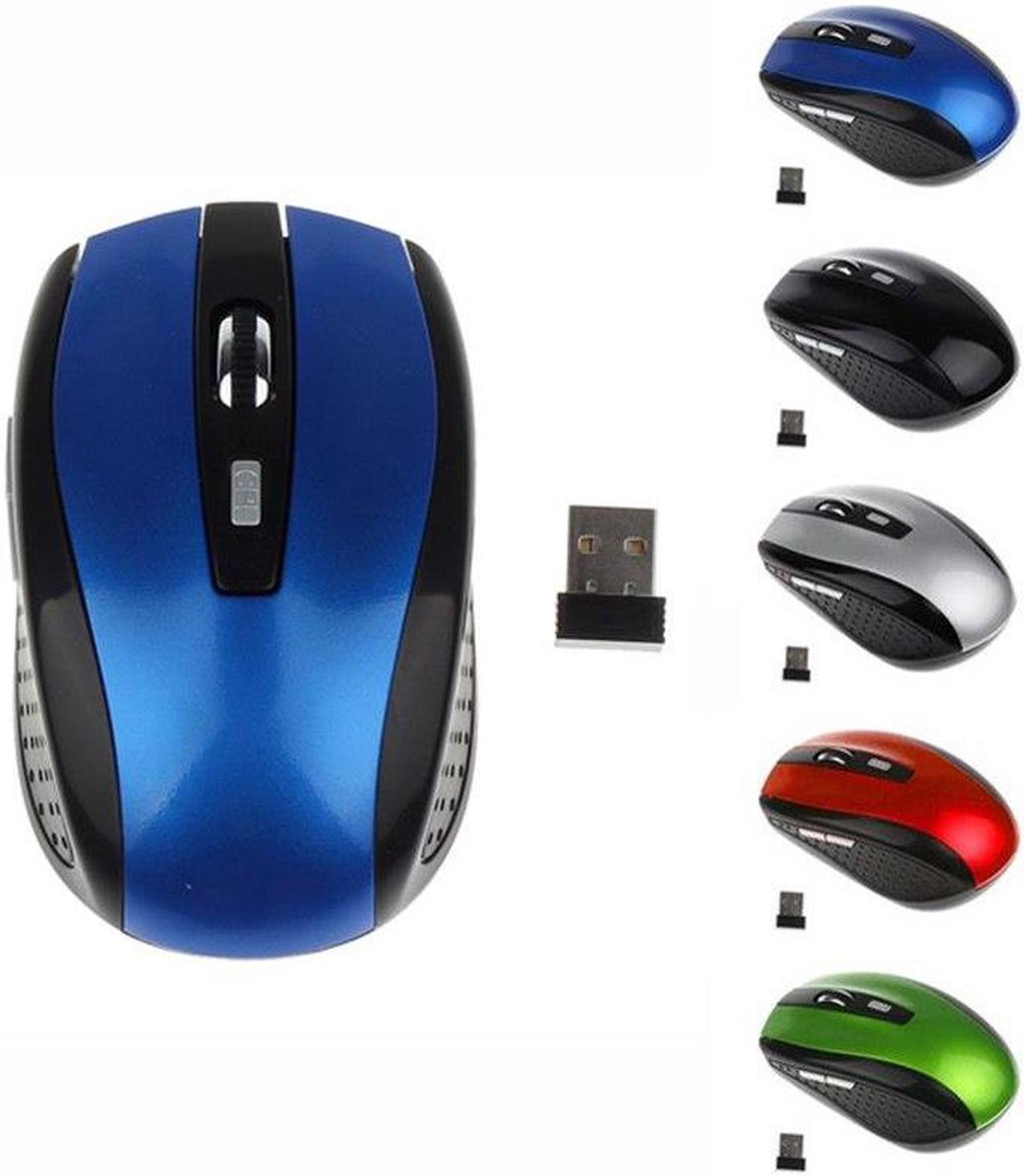 2.4G Wireless Mouse Portable Optical 6 Buttons 1200 DPI Mice For Computer PC Laptop Gamer Black Blue Green Red Color Mouse