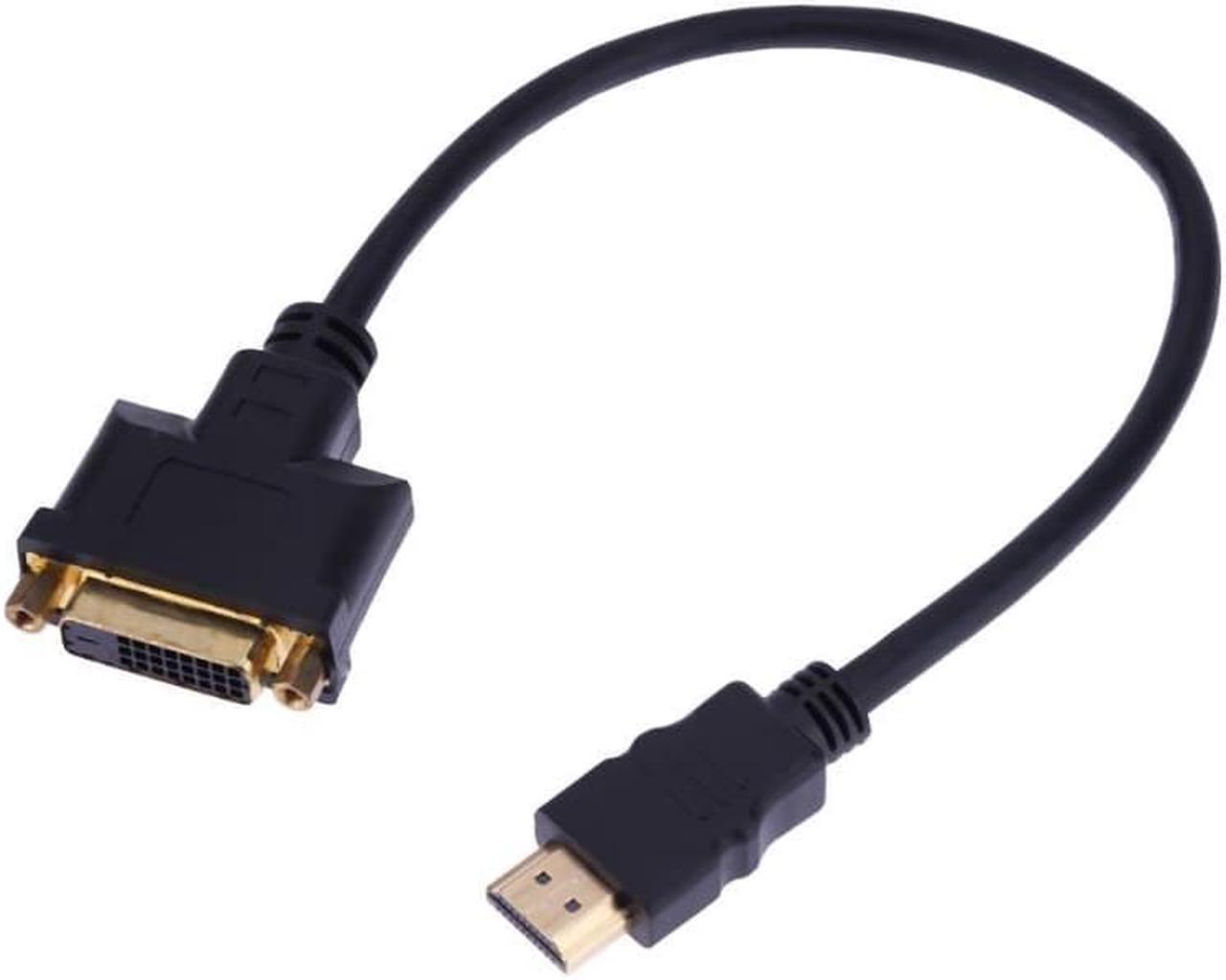 HDMI Male to DVI 24+1 Male Video Transfer Cable Gold Plated Connector Converter Cables Cord Wire Line for Computer to TV 30cm