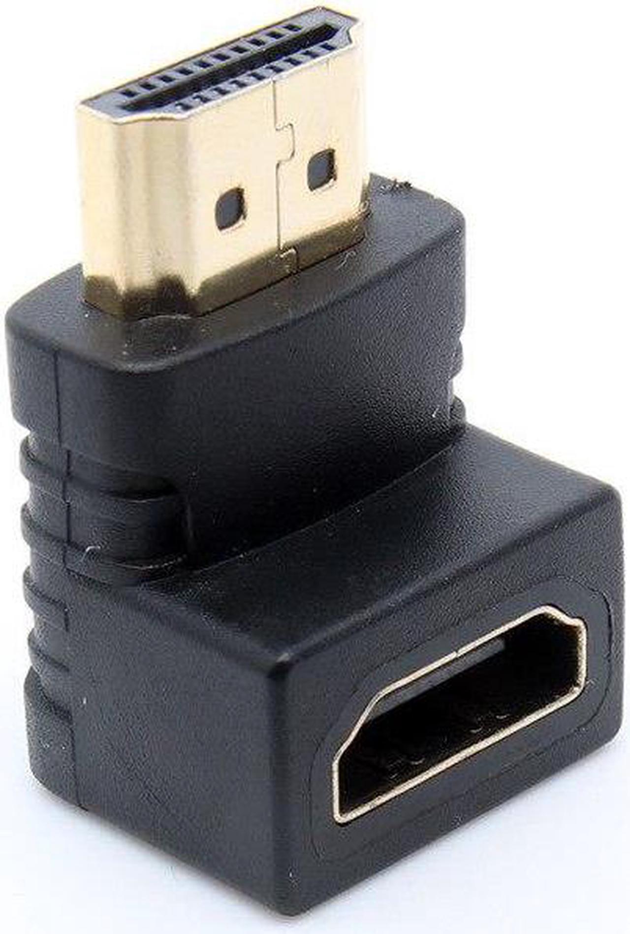 HDMI Cable Adapter 90 Degree Angle HDMI Male to HDMI Female for 1080P HDTV Cable Adaptor Converter Extender