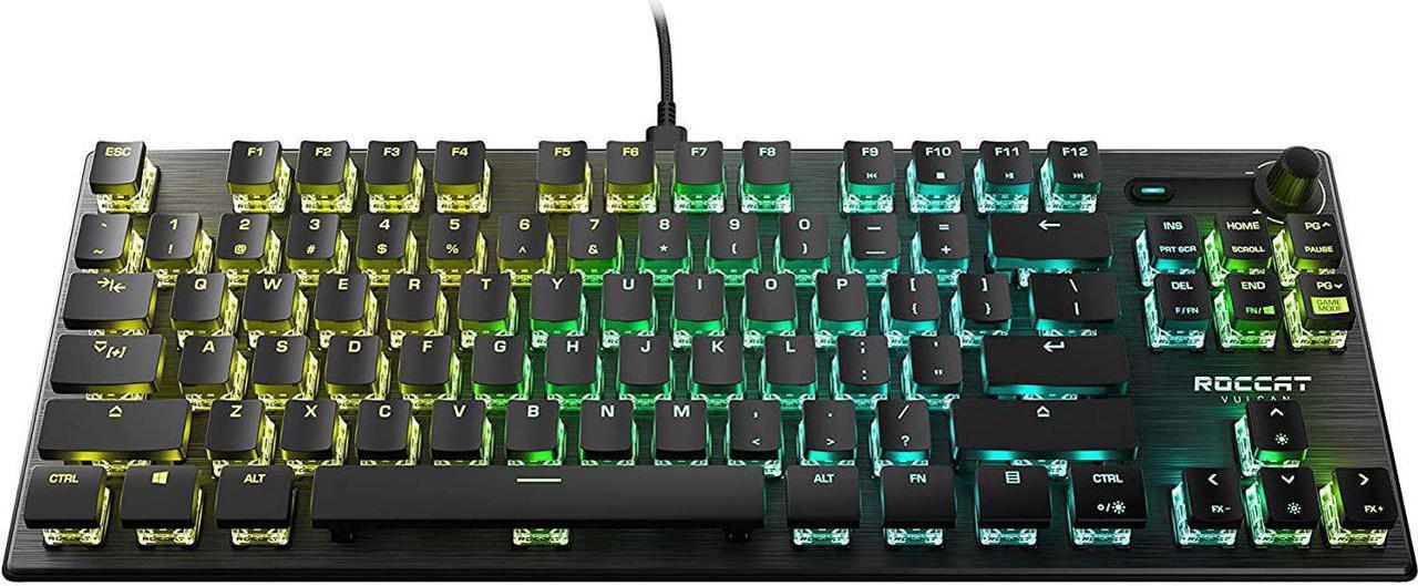 Main image of ROCCAT Vulcan TKL Pro Tenkeyless Linear Optical Titan Switch PC Gaming Keyboard with Per-key AIMO RGB Lighting, Anodized Aluminum Top Plate, and Detachable USB-C Cable, Black