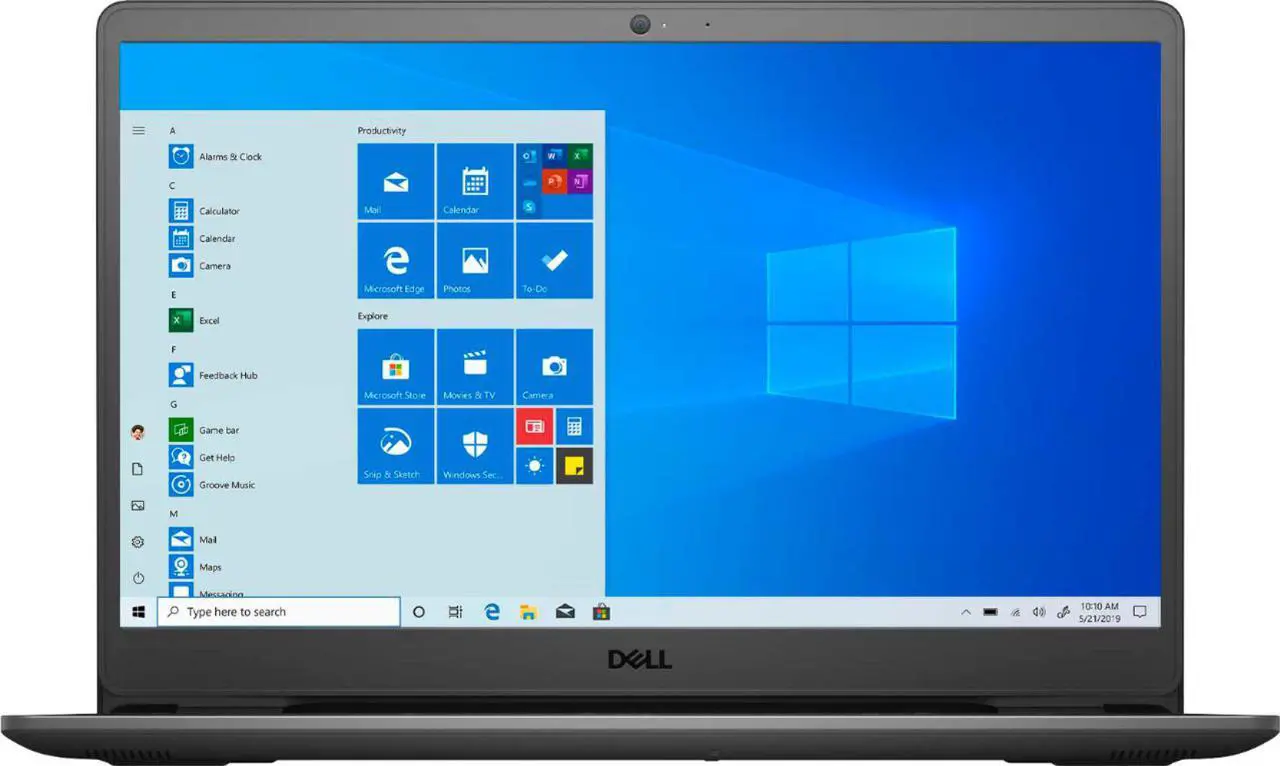 Main image of Dell - Inspiron 15.6" FHD Touch Laptop - AMD Ryzen 5 - 16GB RAM - 256 GB SSD - Windows 10 (S mode) - Black