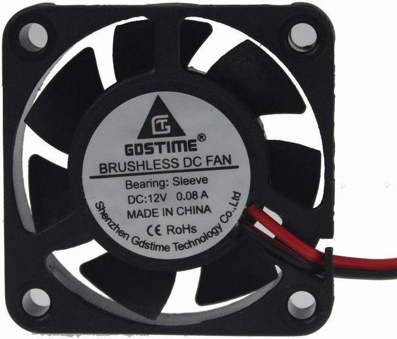 12V 4cm 40mm 40x40x10mm 4010S Brushless Cooling Cooler Fan 2Pin 7blades