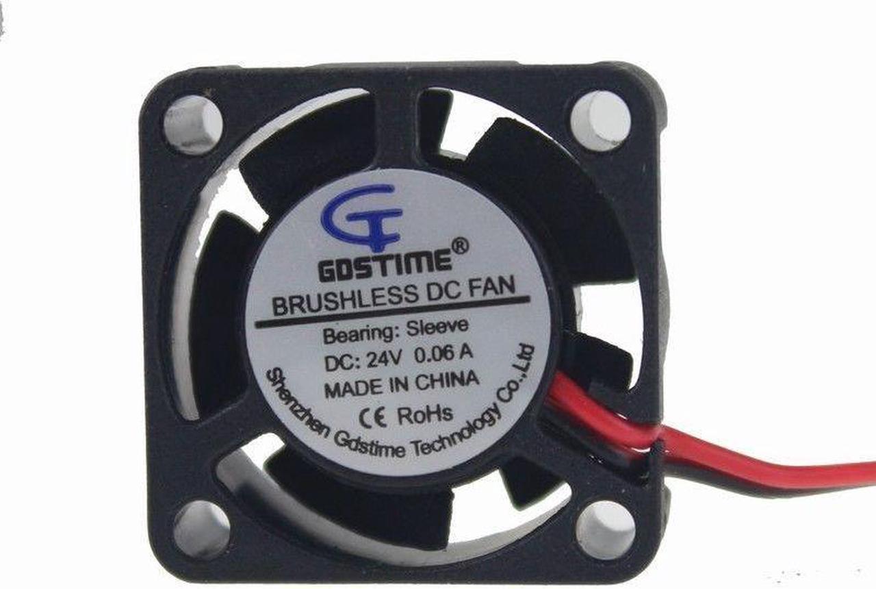 24V mini 2.5cm 25mm 25x25x10mm Brushless Cooling Cooler Fan 10mm 2pin