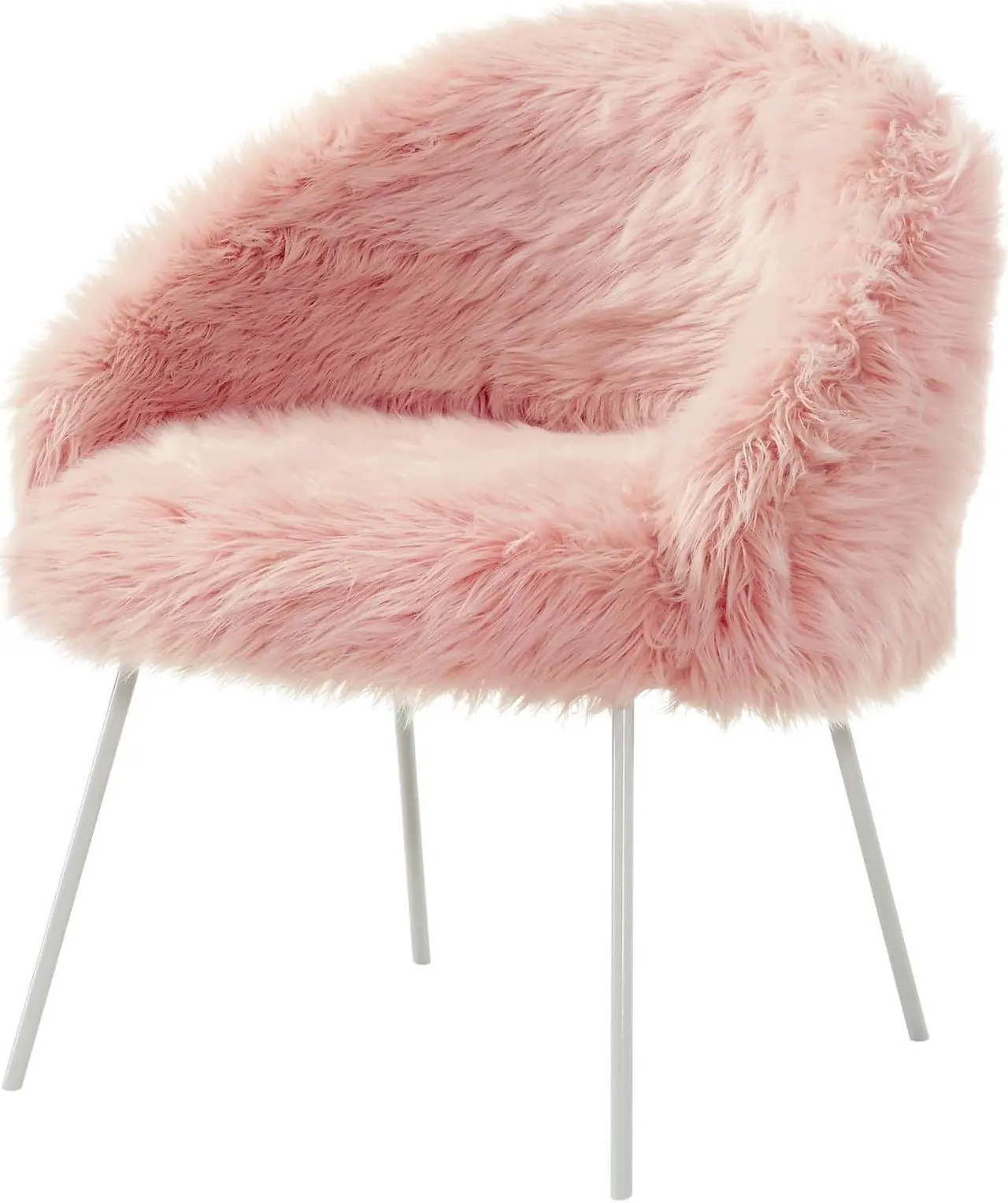 Alt view image 2 of 7 - Ariel Rose Faux Fur Accent Chair - Metal Legs | Upholstered | Living Room, Entryway, Bedroom | Inspired Home