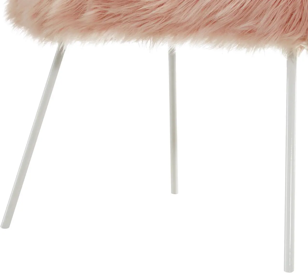 Alt view image 6 of 7 - Ariel Rose Faux Fur Accent Chair - Metal Legs | Upholstered | Living Room, Entryway, Bedroom | Inspired Home