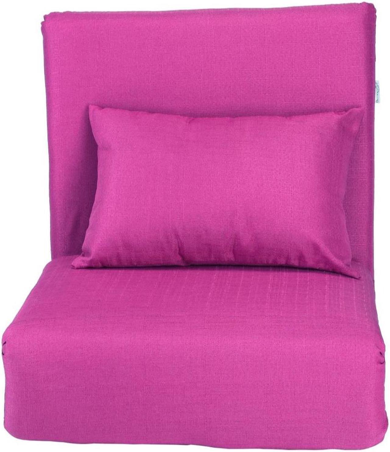 Alt view image 3 of 7 - Relaxie Pink Linen Flipchair - 5-Position Adjustable Back | Sleeper | Dorm Bed | Lounger Seat or Sofa | Loungie