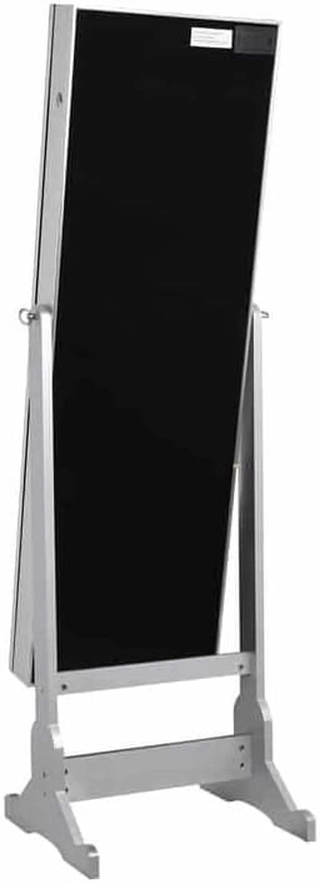 Alt view image 5 of 7 - Bling Classic Silver Full Length Jewelry Cheval Armoire - Makeup Storage | Organizer | Crystal Border | Lockable with LED Lights | Inspired Home