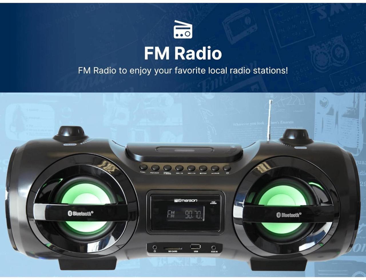 Alt view image 6 of 7 - Emerson Retro Portable CD Boombox
