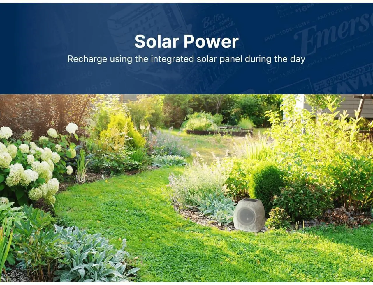 Alt view image 6 of 7 - Emerson Rock Party Solar Multicolor LED Bluetooth Speaker