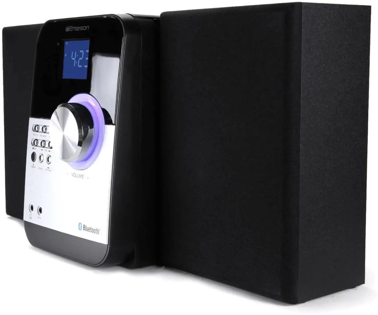 Alt view image 2 of 6 - Emerson CD & MP3 Bluetooth FM Radio Microsystem w Aux Jack and Streaming Options