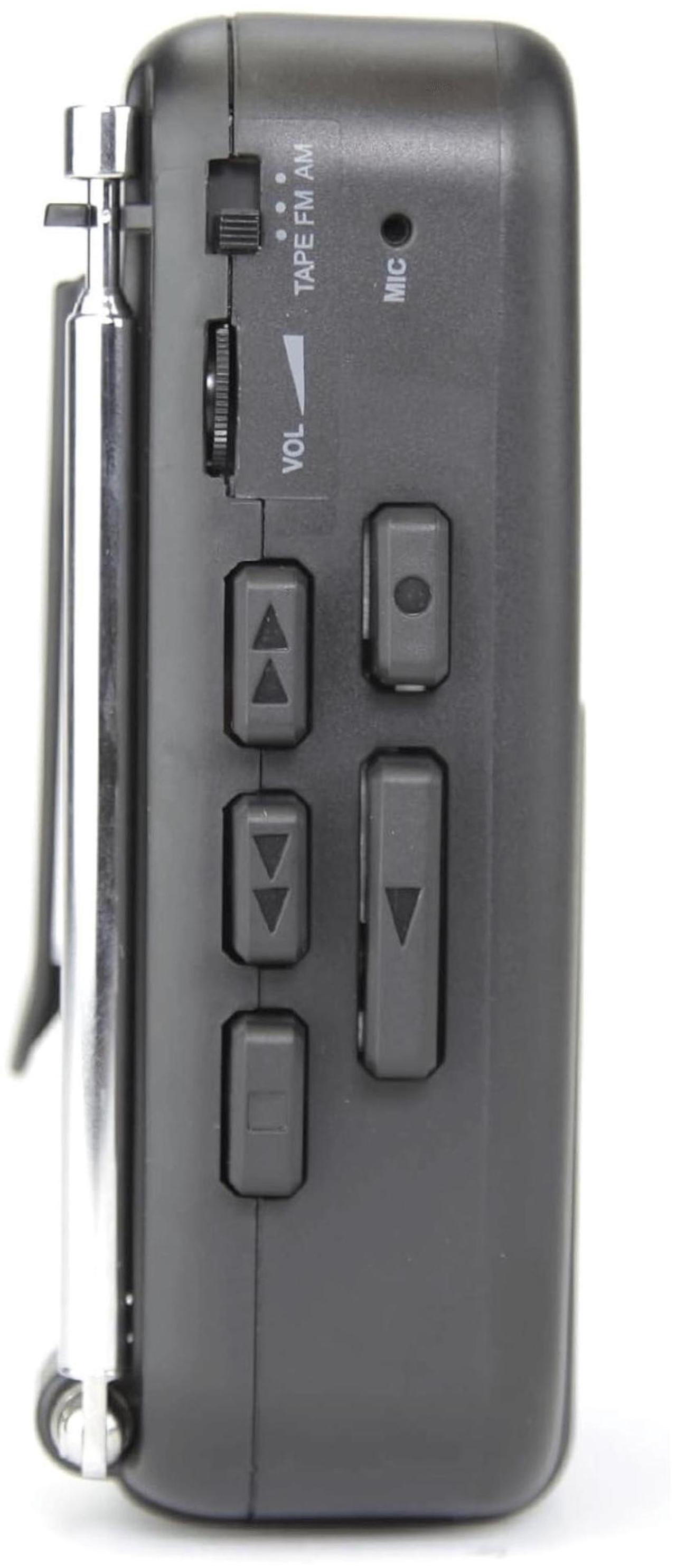 Alt view image 3 of 6 - Emerson Portable Cassette Player with AM/FM Radio and Bluetooth Out and Built-In Microphone (EPC-1001) - Black