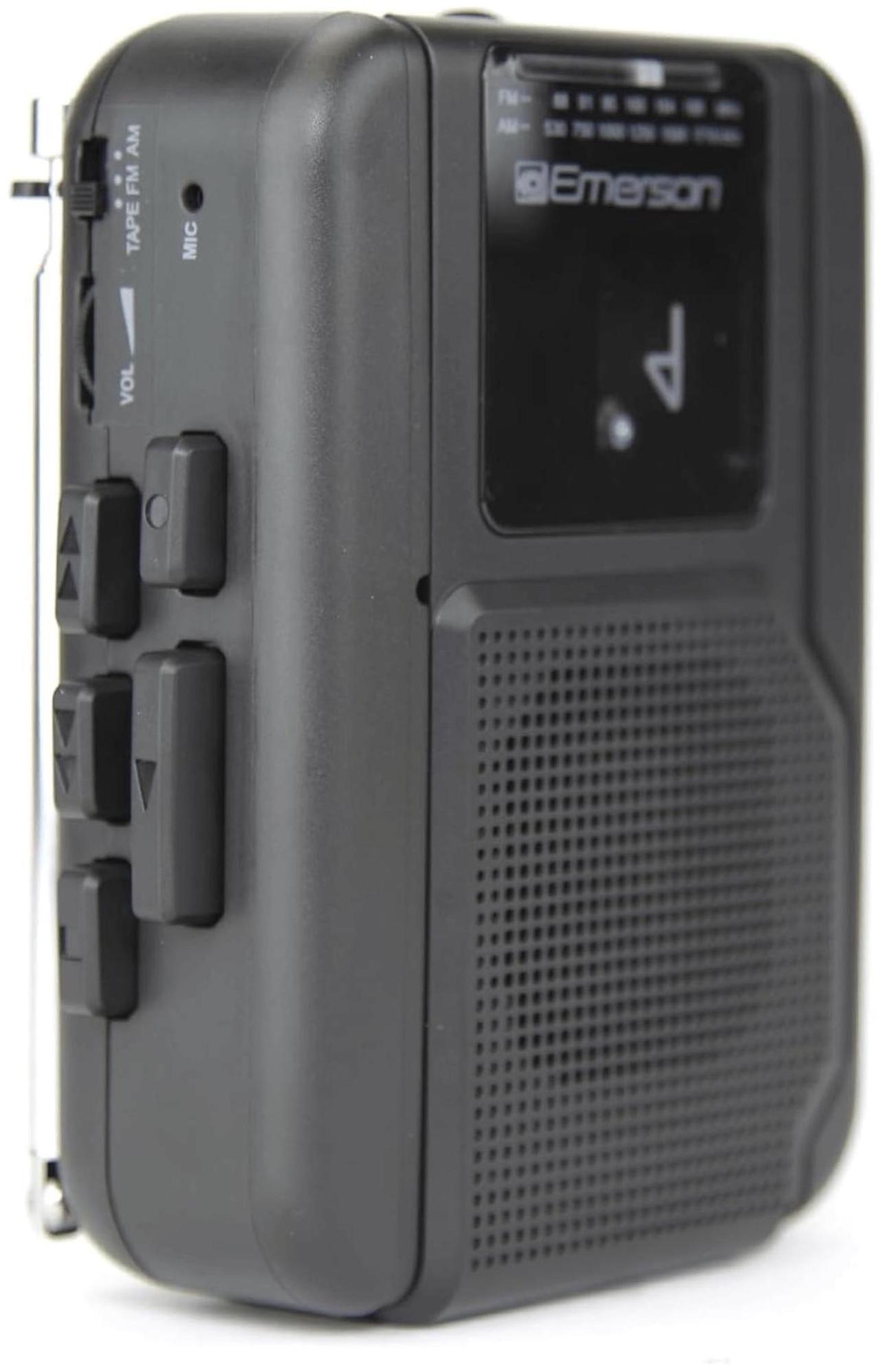 Alt view image 4 of 6 - Emerson Portable Cassette Player with AM/FM Radio and Bluetooth Out and Built-In Microphone (EPC-1001) - Black