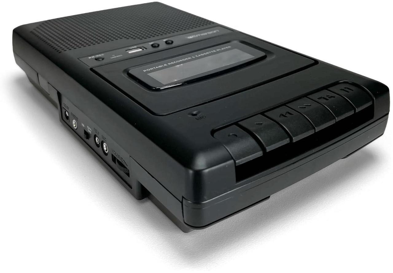 Alt view image 2 of 7 - Emerson Portable Cassette Player and Recorder w Digital Conversion and Mic Input