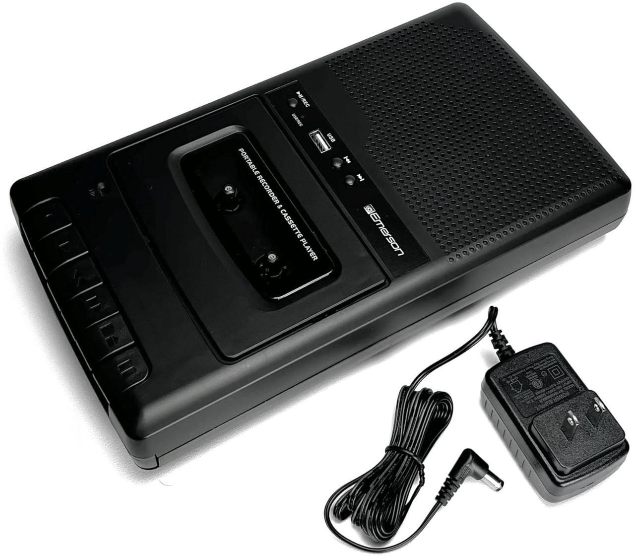 Alt view image 4 of 7 - Emerson Portable Cassette Player and Recorder w Digital Conversion and Mic Input