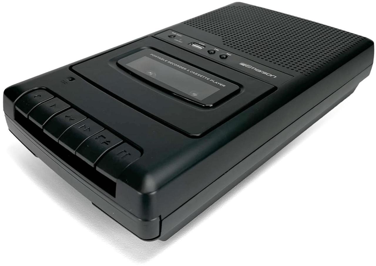 Alt view image 6 of 7 - Emerson Portable Cassette Player and Recorder w Digital Conversion and Mic Input