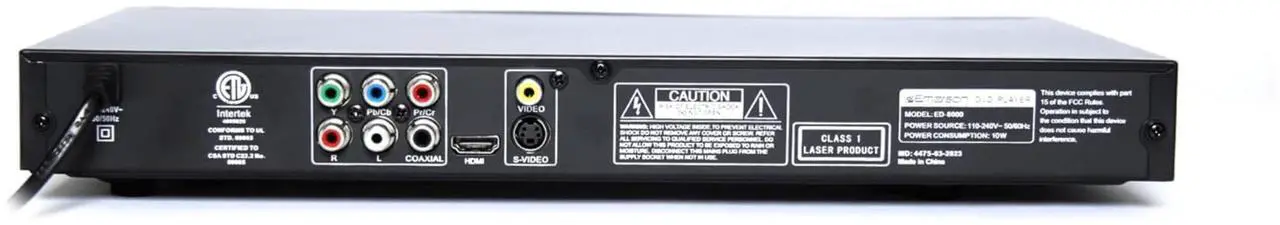 Alt view image 3 of 7 - Emerson DVD Player with HD Upconversion (ED-8000) - Black