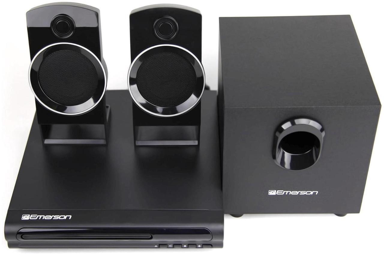 Alt view image 2 of 7 - Emerson 2.1 Channel Home Theater DVD Player with Speaker Surround Sound System ED-8050 - Black
