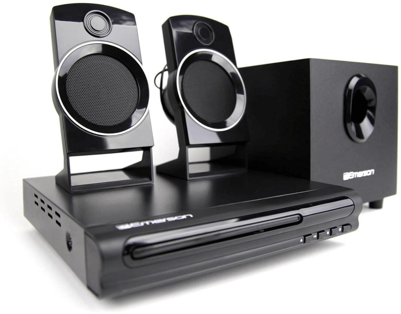 Alt view image 4 of 7 - Emerson 2.1 Channel Home Theater DVD Player with Speaker Surround Sound System ED-8050 - Black