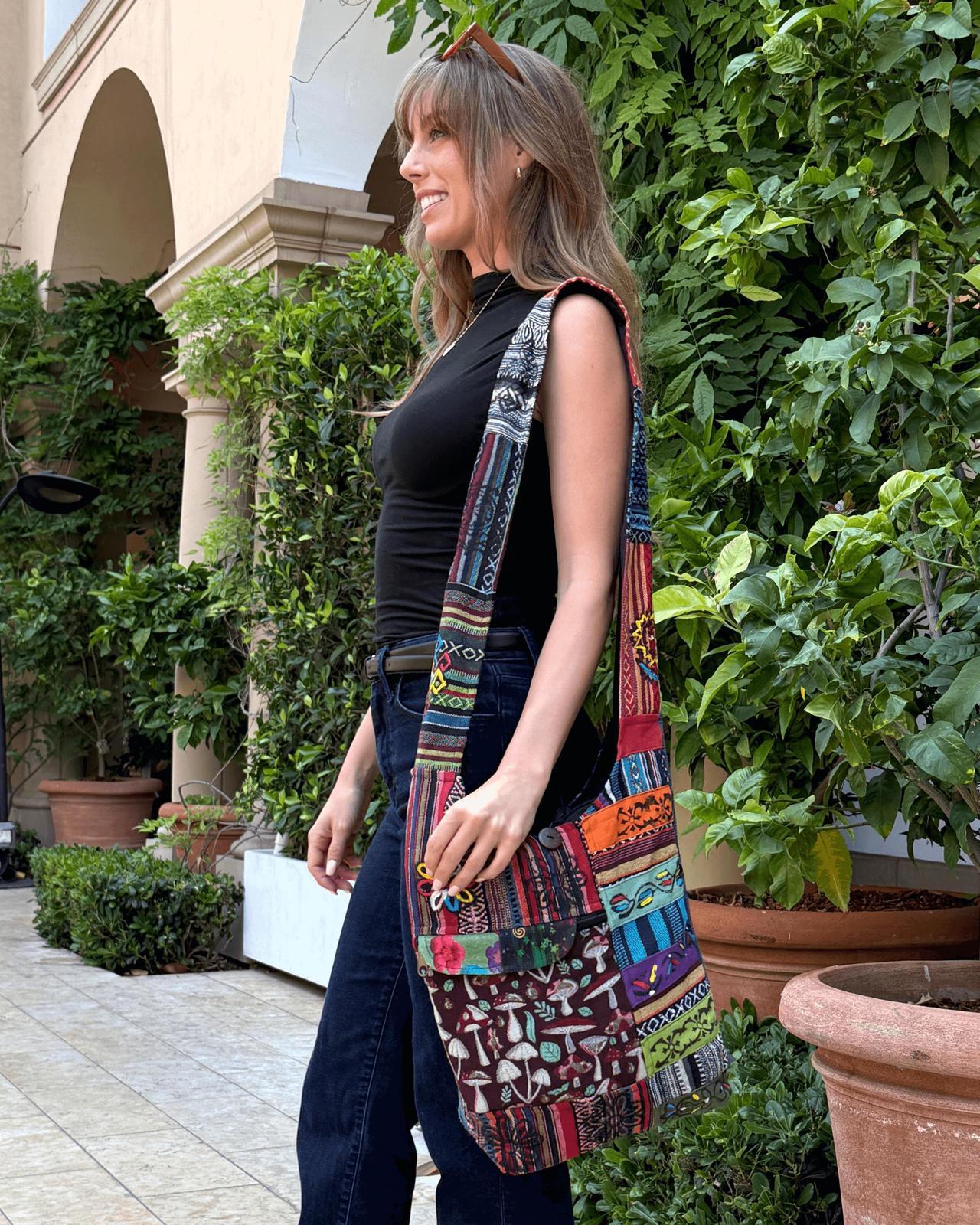 Alt view image 4 of 7 - Jupiter Gear Home Tribal Stripe Patchwork Hobo Bag